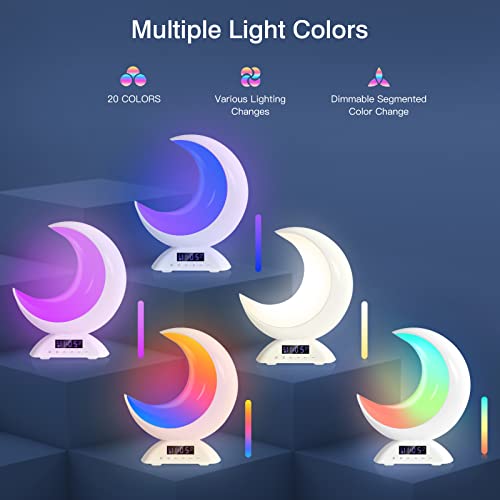 Lámpara de mesa con reloj despertador RGB Bluetooth - 50% de descuento