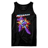 Mega Man Video Game Mega Image Adult Tank Top Shirt Black