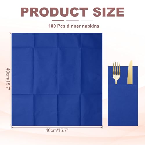 Servilletas desechables con tacto de lino uxcell premium con bolsillo para cubiertos 2