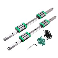 CNCYEAH HGR15 Führungsschiene 2 Stücke HGR15-500 mm Linearschiene + 4 Stück HGH15 Gleitblock für Elektrische Geräte, CNC Maschine,Medizinische Maschinen,3D Drucker