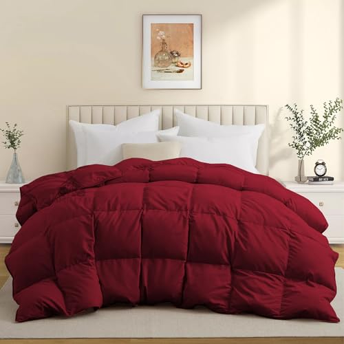 Image of 500 GSM Heavy Winter Quilt Comforter Single Size (60 inchX90 inch) - Super Comfort Winter Blanket 500 GSM Microfiber Fill - Duvet /Blanket Single Size - Burgundy Color