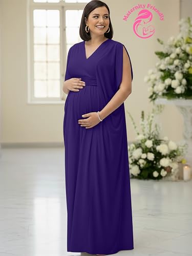 Image of KOH KOH Womens Long V-Neck Grecian Goddess Wedding Guest Maxi Dress Gown