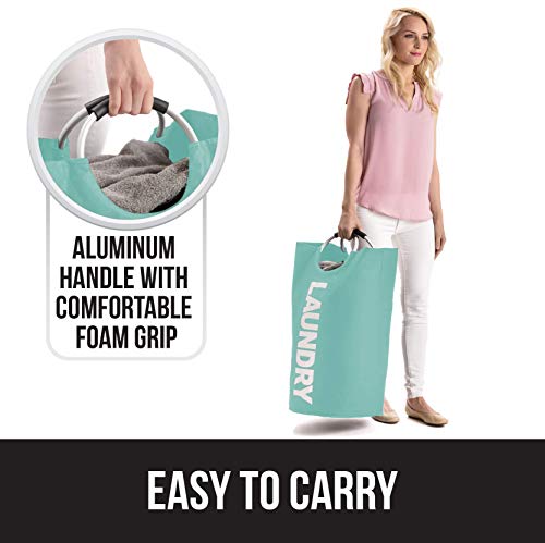 Gorilla Grip Ironing Board Cover And Laundry Basket, Ironing Board Cover Size 15X54 In Turquoise Color, Laundry Basket 15 L X 28 H In Turquoise, 2 Item Bundle #TOP7