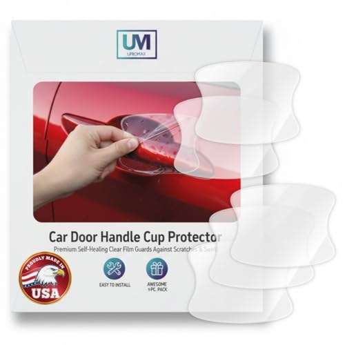 5 Pack Car Accessories Car Cover Door Handle Cup Protector Clear Film | Made with Paint Protection Film Self-Healing Decal Anti Scratch Guard | Universal Fit Vehicles SUV Truck Upromax