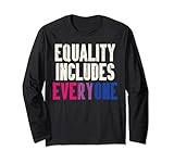 Photo Gallery equality includes everyone lgbtq bisexual flag gay pride bi maglia a manica Photo Gallery equality includes everyone lgbtq bisexual flag gay pride bi maglia a manica