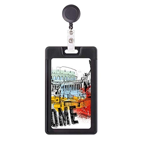 Porte-badge rétractable d'Italie avec design soigné du théâtre de Rome