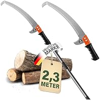 easimo | Astsäge Teleskop für Baumbeschneidung I Säge mit Teleskopstiel einstellbar auf bis zu 2.3m I Teleskop Baumsäge Baumschneider Baum Hochentaster