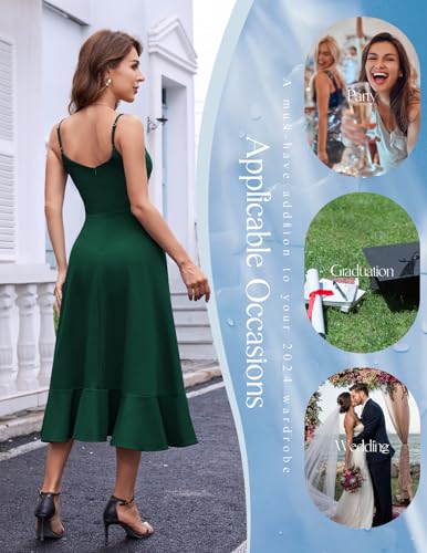 Image of DRESSTELLS Women's Cocktail Dresses, Formal Wedding Guest Graduation Party High Low Dress