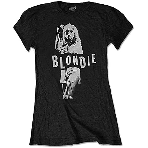 Blondie Mic. Stand Women's T-Shirt - Black Cover
