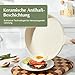 Redchef Bratpfanne 24cm, Keramik Pfanne Antihaft Beschichtet, Omelette Pfanne Induktion, PTFE-frei PFAS-frei PFOA-frei, Kratzfest Spülmaschinenfest, Beige