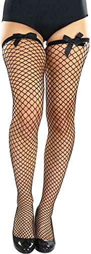 Image of ToBeInStyle Women's Vibrant Large Net Fishnet Thigh High Elastic Nylon Novelty Stockings