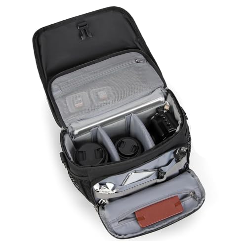 Bolso de hombro para cámara impermeable con compartimento independiente
