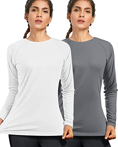 Image of Women's Long Sleeve UPF 50+ UV Sun Protection Shirts Athletic Rash Guard Swim Shirt /Hoodie for Outdoor Diving Hiking