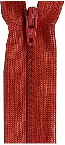 18" Inches Beulon Knitted Tape YKK Coral Lightweight Zippers - Closed Bottom - Color: Coral #518 (20 Zippers Per Pack)