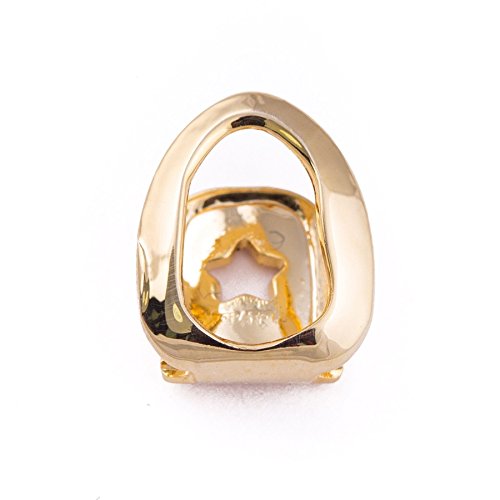 Grillz da uomo, lucidato, base placcata in oro