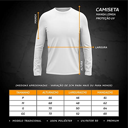 Kit 4 Camisetas Manga Longa MXC BRASIL Lisa Proteção Solar Térmica UV +50