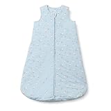 Amazon Essentials x Sofia Grainge Unisex Baby Baumwoll-Schlafsack, 2,5 TOG, als Decke Verwendbar, Hellblau Gänse, 18-24 Monate