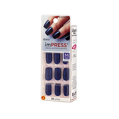 Unhas Autocolantes Impress Color Médio Look At Me, Kiss New York