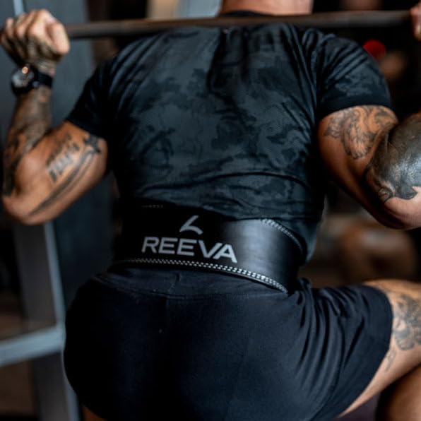 Reeva Ceinture d'haltérophilie – Microfibre – Ceinture de levage (10 mm) – Ceinture d'haltérophilie en taille XS/S/M/L/XL – Convient pour l'haltérophilie, le fitness et le bodybuilding – Ceinture