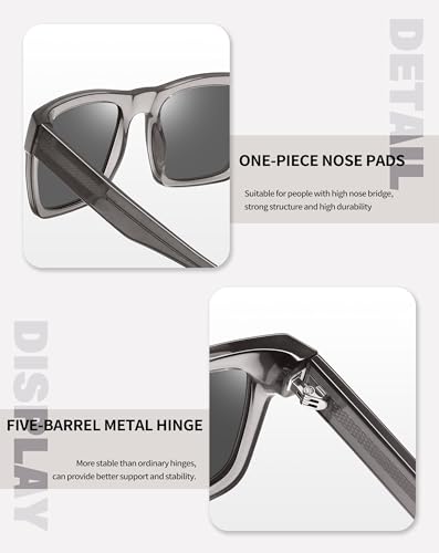 Image of Joopin Acetate Square Sunglasses Men Polarized UV400 Protection Trendy Oversized Sun Glasses Retro Shades Women