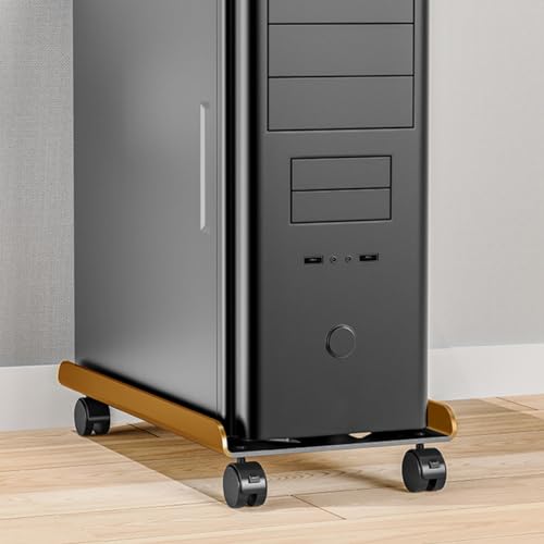 Soporte móvil para torre de computadora ARTIBETTER con ruedas bloqueables y altura ajustable, soporte universal para CPU para oficina en casa y debajo del escritorio miniatura 3