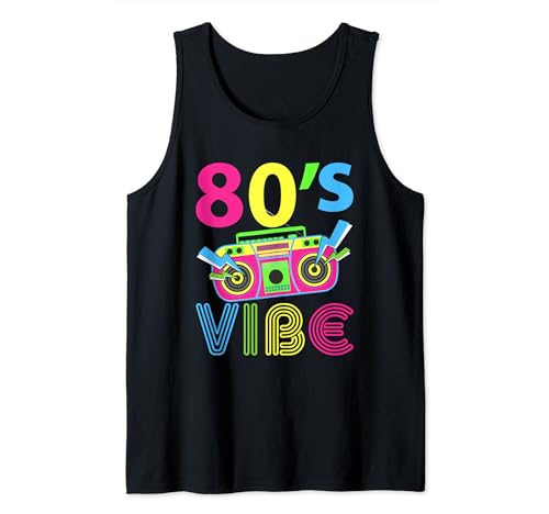 Divertido disfraz de fiesta de los 80, retro, para amantes de los 80 Camiseta sin Mangas