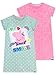 Peppa Pig 2 Packs Chemises de Nuit Fille Multicolore 2-3 Ans