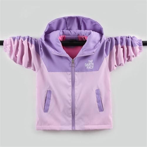 Girls Lightweight Jacket Kids Trendy Zip Hooded Coats Teens Color Block Windbreaker Outerwear Comfy Fall Clothes2