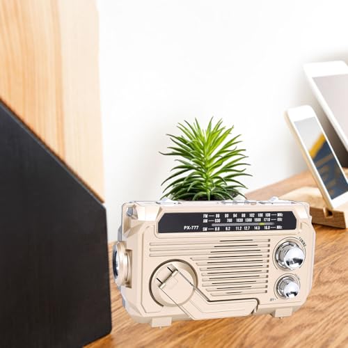 Radio Solar con Manivela para Camping y Senderismo Altavoz Bluetooth Impermeable con Linterna 5