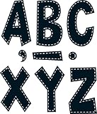 Teacher Created Resources Black Stitch 7-Inch Fun Font Letters