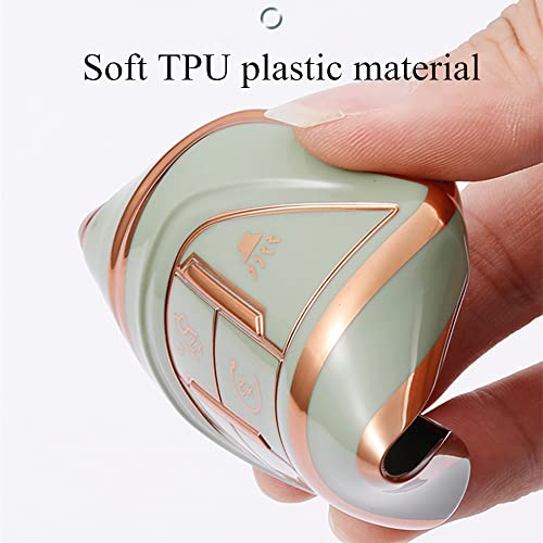 Image of Tpu key fob cover Compatible with Cadillac 2020 2022 CT5 CT6 XTS XT4 XT5 XT6 ATS Escalade ESV accessories keychain (gold)