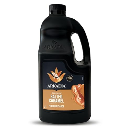 Arkadia Salted Caramel Dessert Sauce 2L – Premium Café-Style Caramel Topping for Coffee, Milkshakes, Waffles & Desserts – Smooth Rich Caramel with Sea Salt – Australian Made-halal