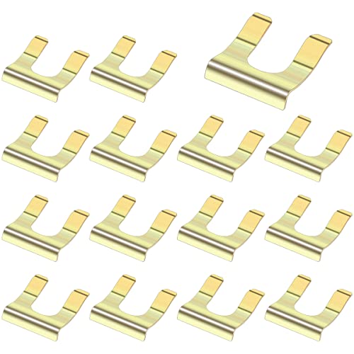 Dianrui 15pcs U Shape Metal Brake Line Clips Brake Line Retainer Cars Trucks Vehicles Parts Brake Hose Bracket K1-036