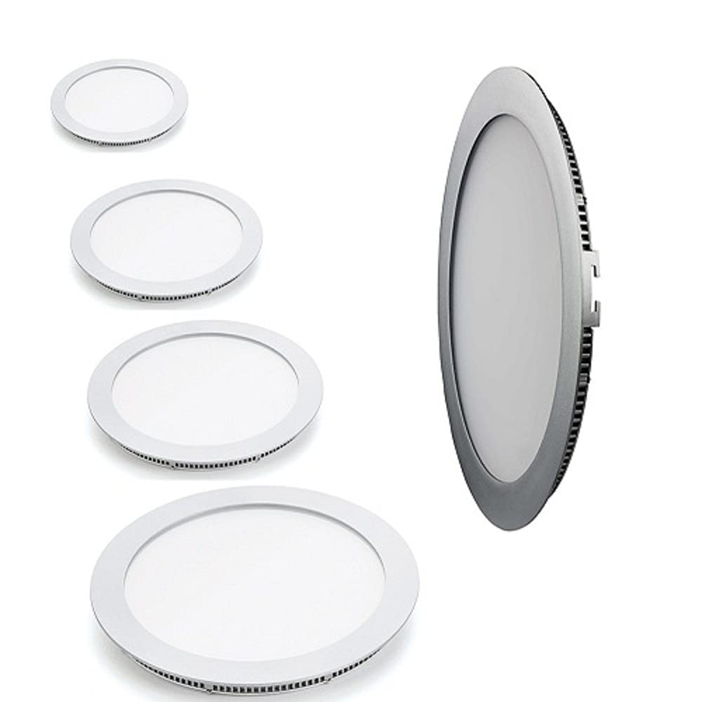 D’Mak™ Exclusive 6 Watt Ultra Slim LED Round Panel Lights with IC Driver Energy Super Saver {'IP50 ' Dust Proof} Roof White 6500K (6.00 Watts) Pop Ceiling Required (Pack of 05) | led pop ceiling lights | 6watt round led | 3