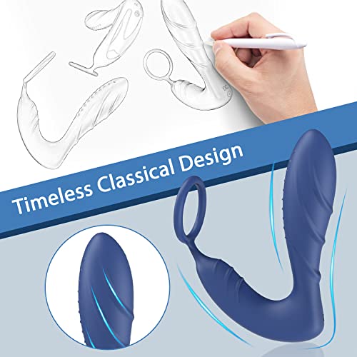 Vibrating Prostate Massager Anal Vibrator - 10 Patterns Anal Plug With Cock Ring, G-Spot Vibrator With Remote, Adult Sex Toys For Men, Women And Couple Pleasure #TOP2