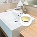 uxcell Sink Trim Overflow Cover, 2Pcs Sink Overflow Rings Bathroom Kitchen Basin Drain Cover Hole Insert in Round Caps, Gold Tone