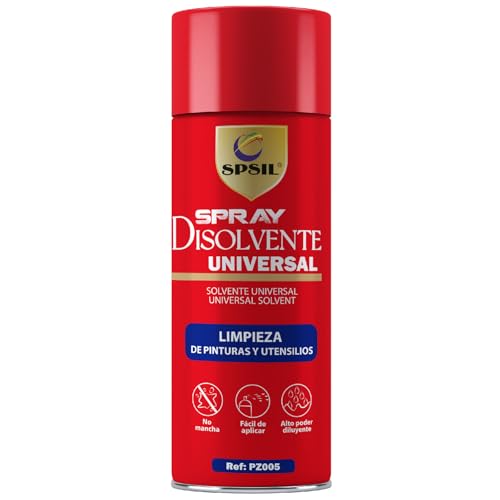 SPSIL Spray Disolvente 200 ml - Alto Poder para Limpiar Brochas y Rodillos - Evaporación del Olor Rápido - Uso Versatil