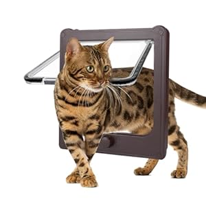 PETLESO 4-Wege Katzenklappe Klassische Katzentür