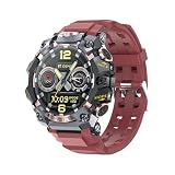 Rainbuvvy Smartwatch da uomo, touchscreen da 1,5 pollici, 4G LTE, 3GB+32GB, activity tracker, batteria da 1150 mAh, doppia fotocamera, WiFi, GPS, sistema autonomo (Rosso)