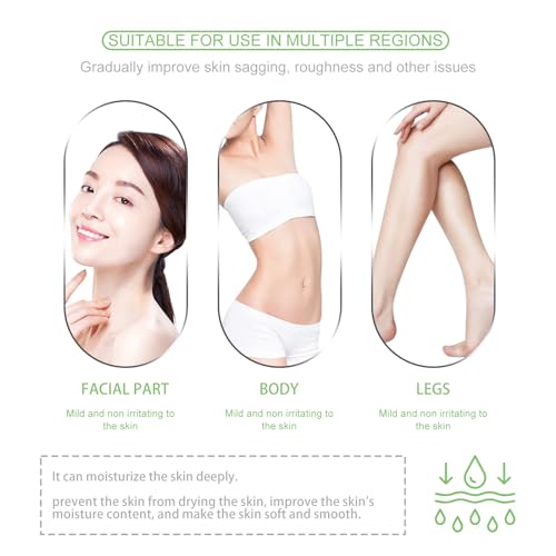 Collagen Body Lotion, Dry Skin Lotion With Green Tea + Aloe Vera, Camomile Lotion Reduce Back Acne & Fine Lines, Firming Body Lotion For Dry & Aging Skin, Collagen Cream For Body & Face - Image 8