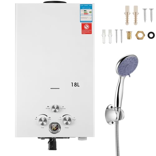 Gas Durchlauferhitzer 18Liter Outdoor Tragbarer Gas-Wassererhitzer...