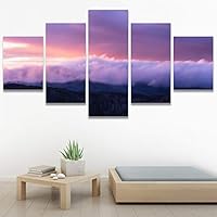SIGNWIN 5 Panel Canvas Wall Art Mountainscape for Home Decorations Ready to Hang - 60