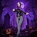 Adult Halloween Costumes Women Purple Hooded Cape with Wig Bodysuit Belt Gemstone Anime Cosplay Party Outfit AJ002S