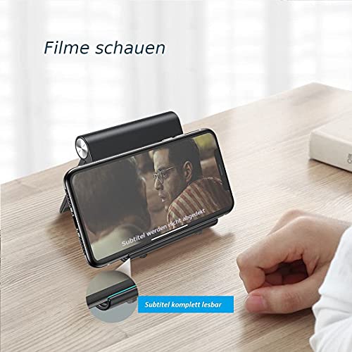 Portatile Telefono Supporto Tomicy multi angolo Tablet Telefono Supporto universale di ricarica del telefono tablet Supporto pieghevole compatibile nero lettori per e-book e telefoni 2 PCS - Image 5