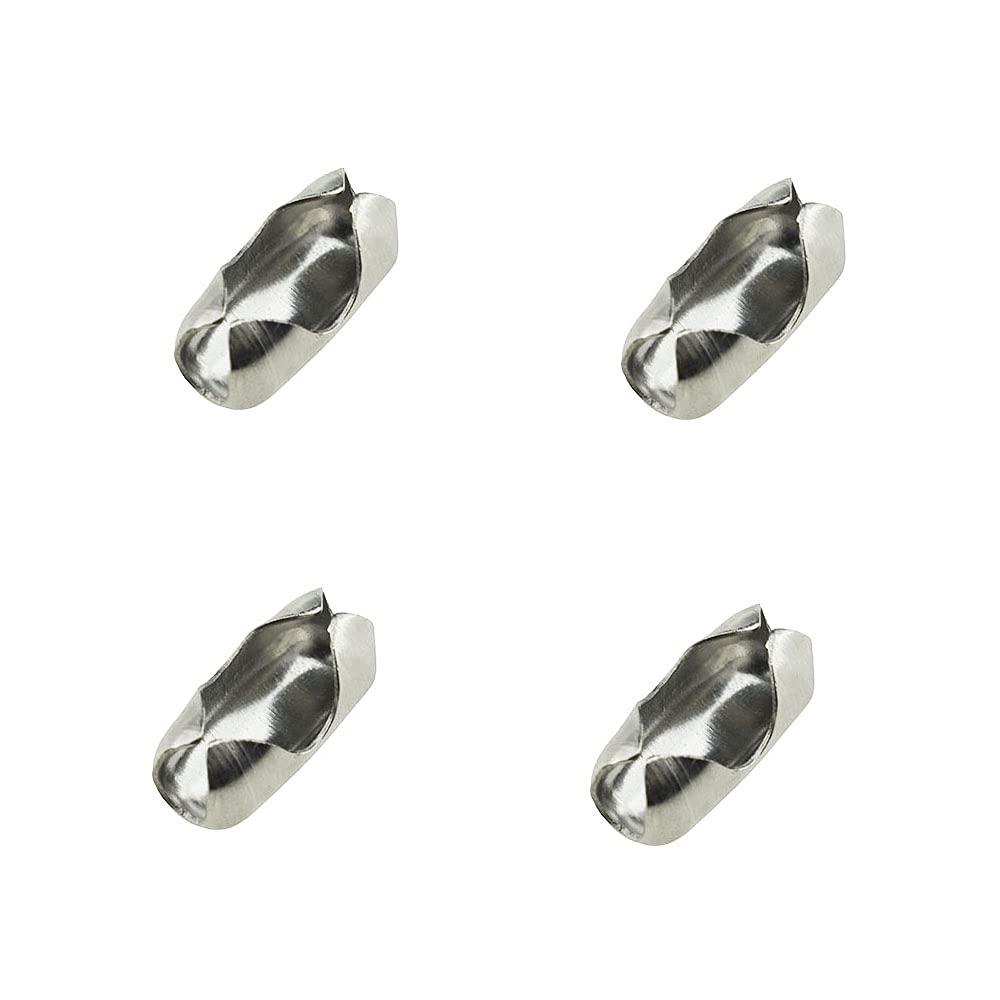 Binzzo 4.5mm Diameter Vertical Roman Roller Beaded Decent Fix Hide Frayed End Reliable Closure Easily Connect Stainless Steel Blind Ball Chain Connector 15 Pieces for Roller Shades Curtains Blinds