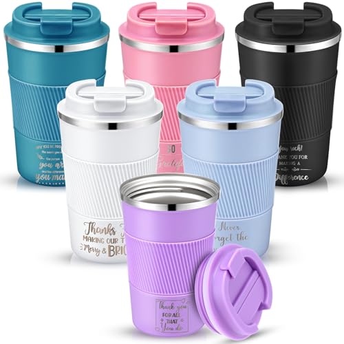 Skylety 6 Pcs Valentine Employee Appreciation Tumbler Bulk 12oz Thank