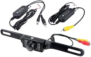 BW 2.4G Wireless Car License Mount Rear View Backup Camera 7 IR LED