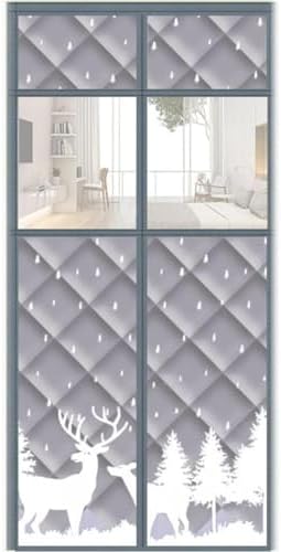 Insulated Magnetic Door Curtain - Waterproof & Windproof for French Doors, Hallways, Energy-Saving Screen, Easy Install, Bug-Proof, Stylish Home Decor