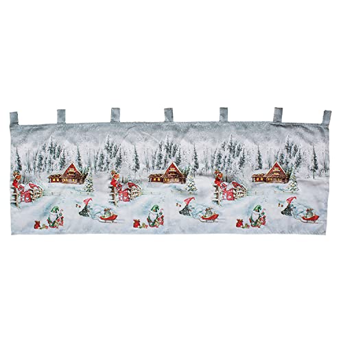 Mojawo Weihnachtsgardine LED Gardine Weihnachten Scheibengardine...