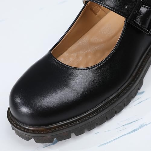 Image of XMM Mary Jane Shoes Women Flat Mary Janes for Womens Comfort Dressy Casual School Cute Non-Slip Work Shoes